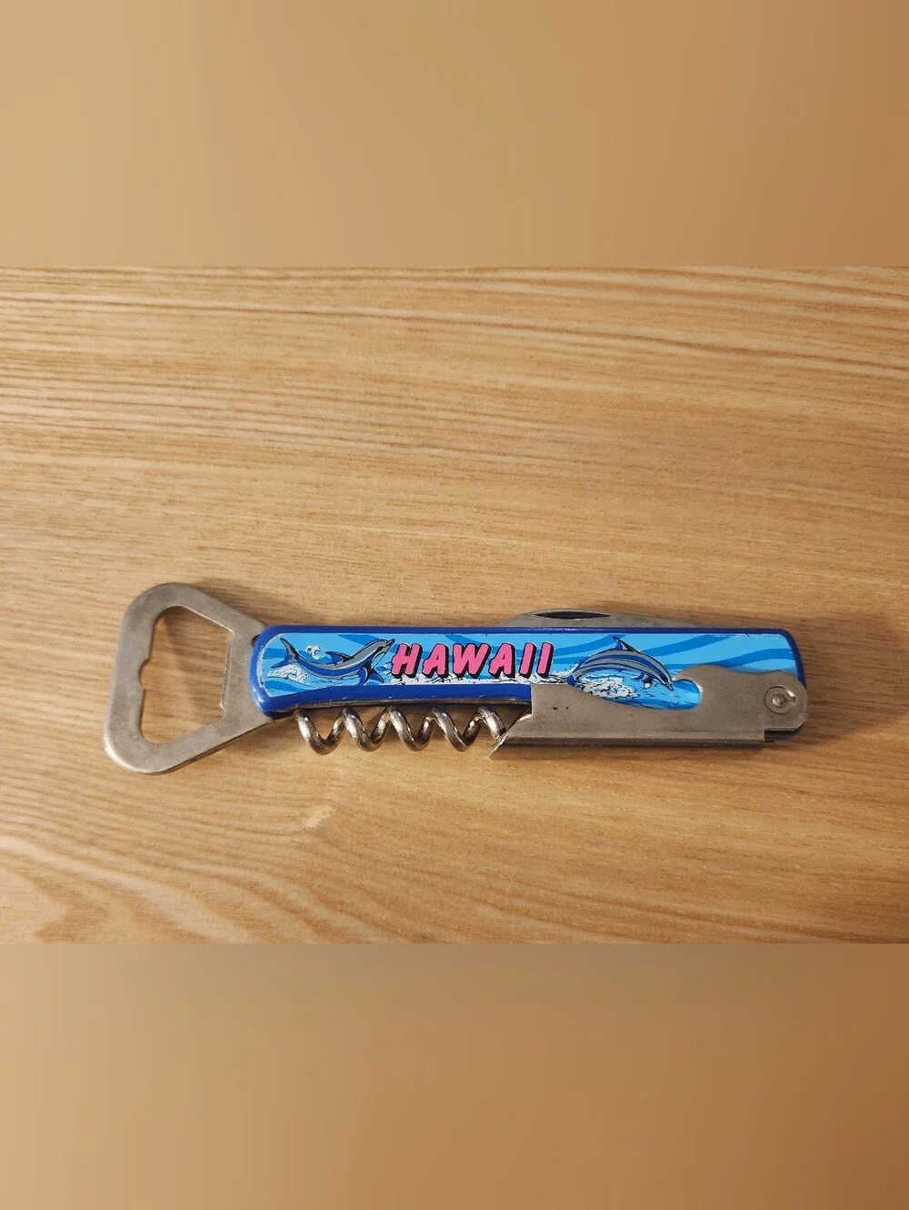 Vintage Hawaii Bottle Opener Utility Knife Souvenir